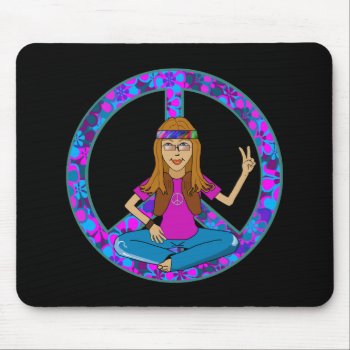 Hippie Chick Mouse Pad by oldrockerdude at Zazzle
