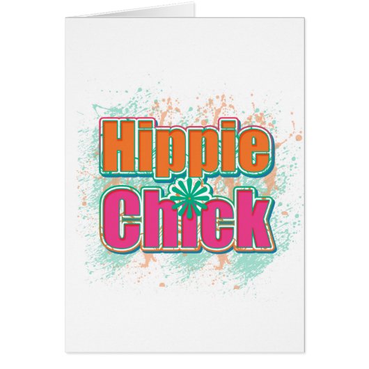 Hippie Chick Paint Splash Cards (Front)
