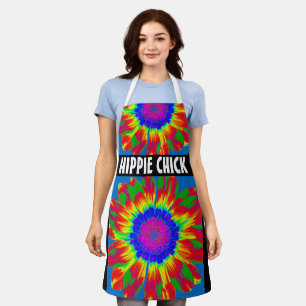 HIPPIE CHICK TIE DYE KITCHEN APRON