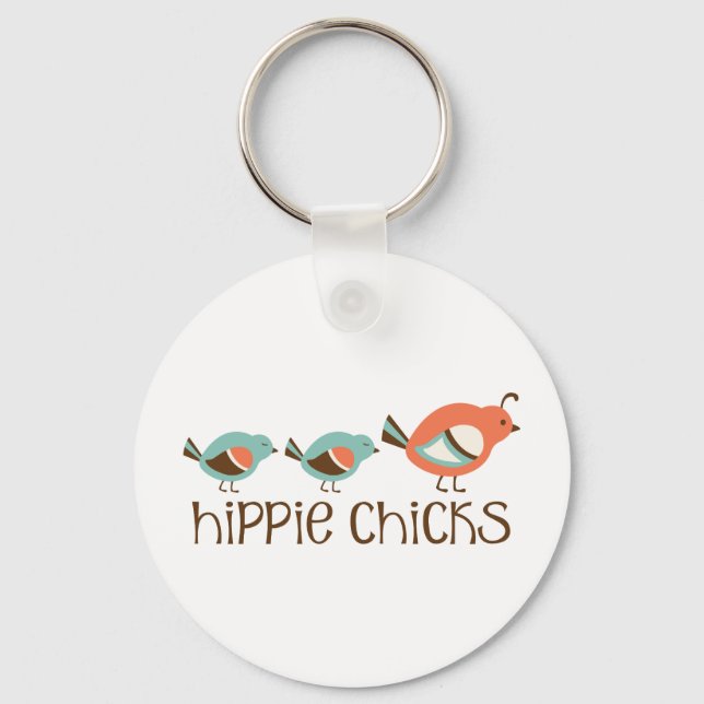 Hippie Chicks Keychain (Front)