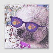 Hippie 'Chon the Bichon Flexible Magnet (Front)