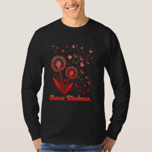 Hippie CHOOSE KINDNESS Flower Power Funny Dandelio T-Shirt
