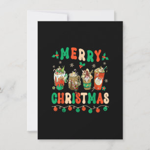 Hippie Christmas Coffee Winter Coffee Merry Xmas T Invitation