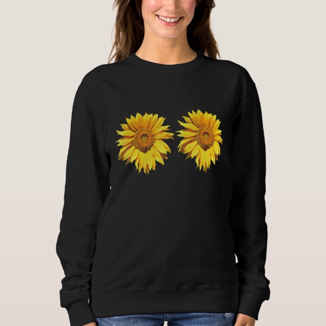 Hippie Costume Breasts  Bikini Sunflower Summer Be Sweatshirt (Front)