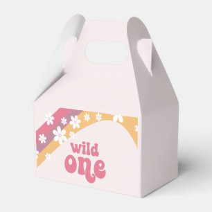 Hippie Daisy boho Wild One Rainbow Favor Boxes