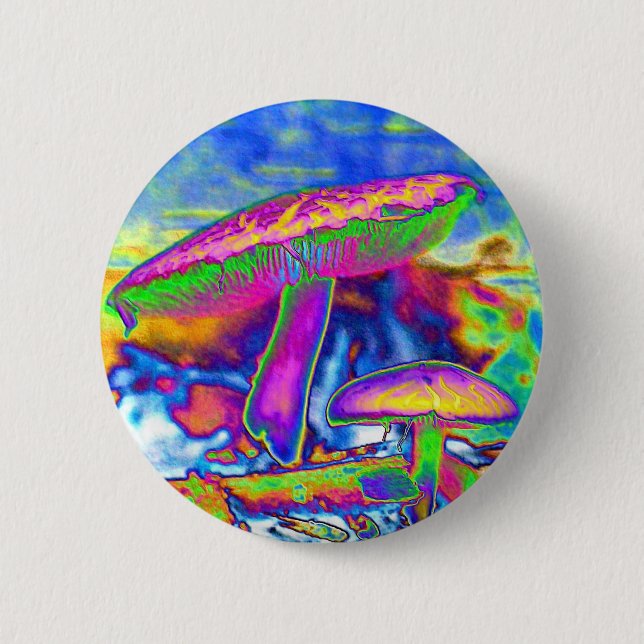 Hippie Dippie Trippy 'Shrooms Pin (Front)