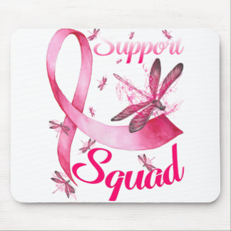 Hippie Dragonfly Pink Ribbon Breast Cancer Mouse Pad