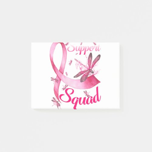 Hippie Dragonfly Pink Ribbon Breast Cancer Post_it Notes