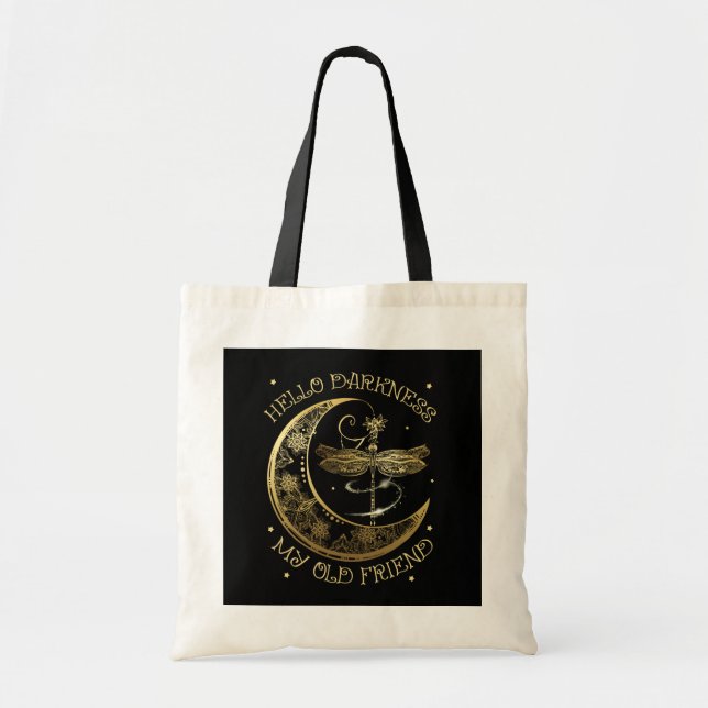 Hippie Dragonfly Tote Bag (Front)
