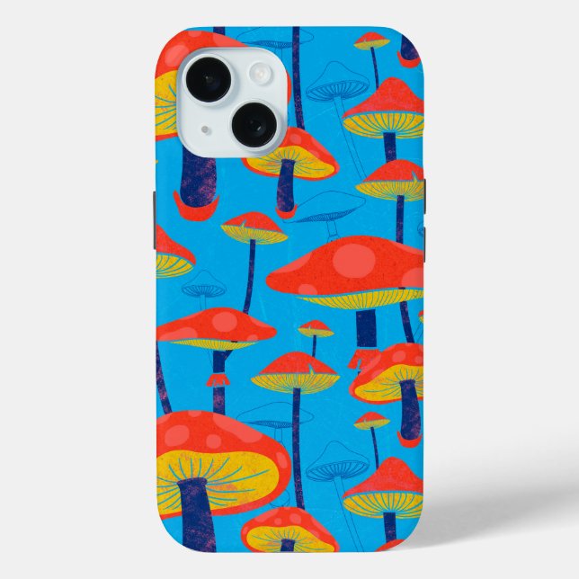 Hippie Dreamy Retro Vibe Enchanting Mushrooms Case-Mate iPhone Case (Back)