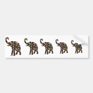 Hippie Elephant Bumper Sticker