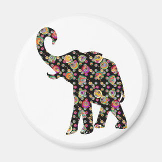 Hippie Elephant Magnet