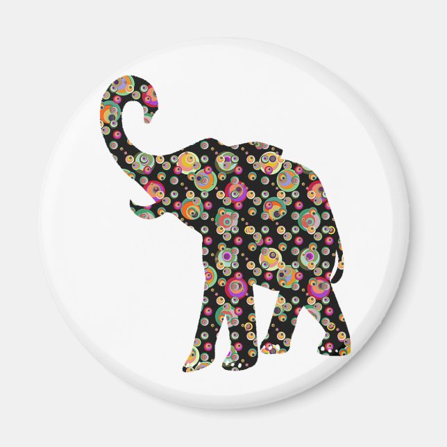 Hippie Elephant Magnet (Front)