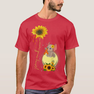 hippie elephant sunflower kidney cancer awareness T-Shirt