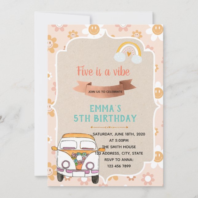 Hippie five is a vibe invitation (Front)