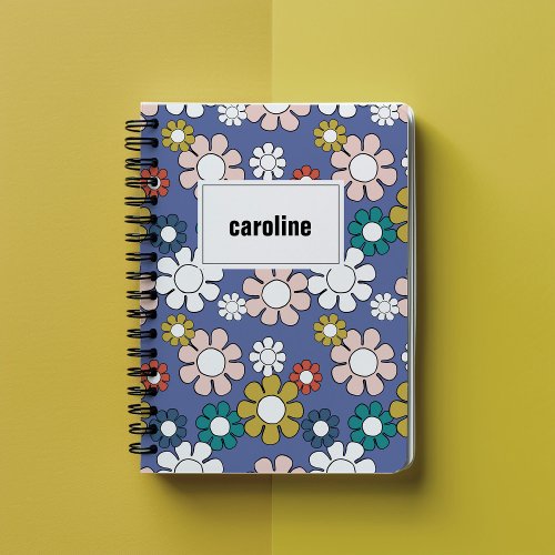 Hippie Floral Personalized Notebook