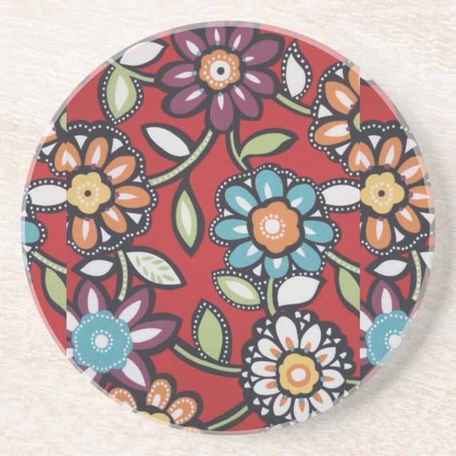 hippie flower coaster (Front)