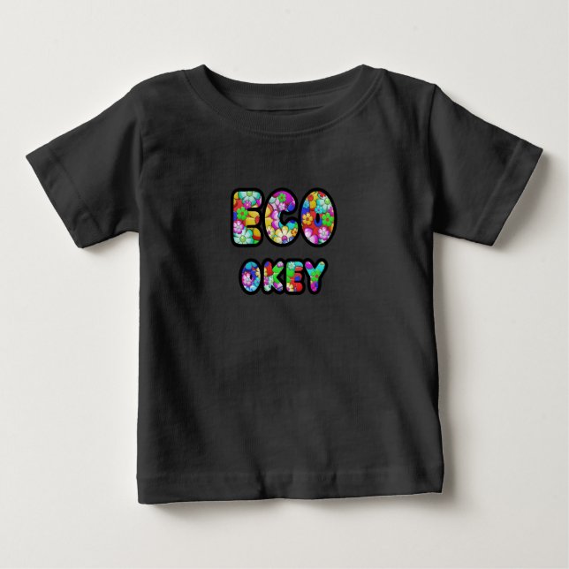 Hippie Flower Eco okey Design Baby T-Shirt (Front)