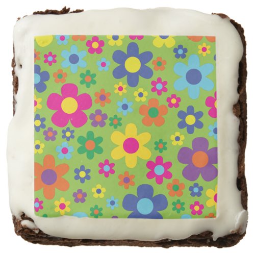 Hippie Flower Kids Birthday Party Brownie