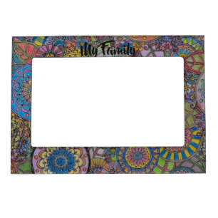 Hippie Flower Power Magnetic Frame