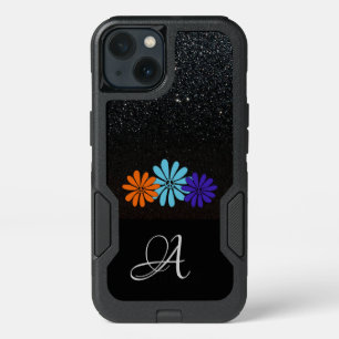Hippie Flower Power Peace Sign Orange Aqua Purple iPhone 13 Case