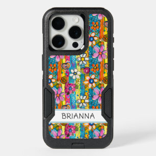 Hippie Flower Power Personalized iPhone 15 Pro Case