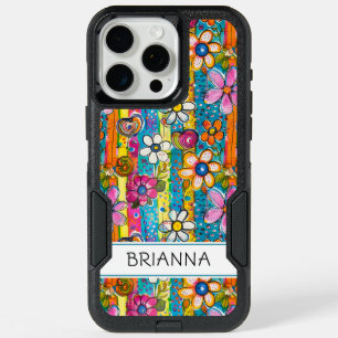 Hippie Flower Power Personalized iPhone 15 Pro Max Case