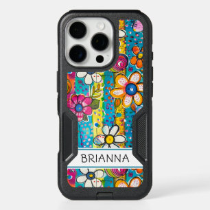 Hippie Flower Power Personalized iPhone 16 Pro Case