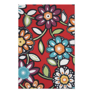 hippie flower power print