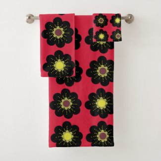 Hippie Flowers  Bath Towel Set