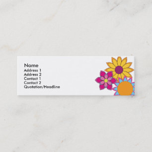 Hippie Flowers Mini Business Card
