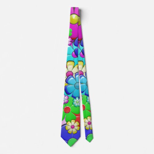 Hippie flowers tie