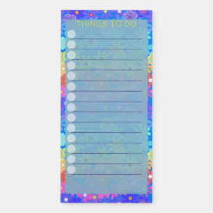 Hippie Flowers To Do List Magnetic Notepad
