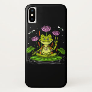 Hippie Frog Meditation iPhone X Case