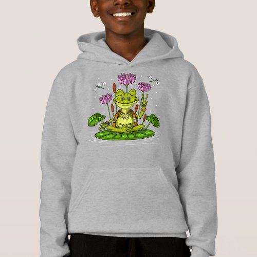 Hippie Frog Meditation Hoodie