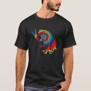 Hippie Frog Tie Dye Retro 60s 70s Colorful Peace H T-Shirt
