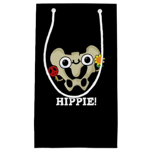 Hippie Funny Hip Bone Pun Dark BG Small Gift Bag