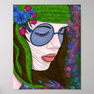 Hippie Girl Lifestyle Poster