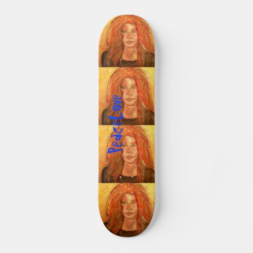 hippie girl PeaceLove Skateboard Deck
