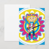 Hippie Girl with Guitar (Front/Back)