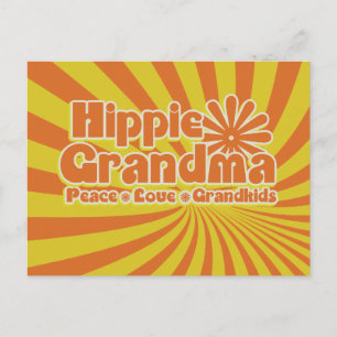 Hippie Grandma Postcard