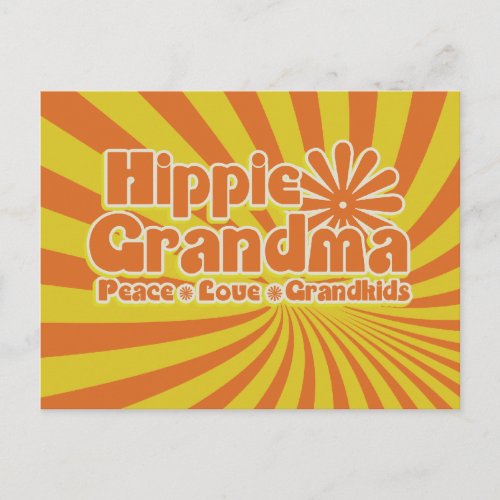 Hippie Grandma Postcard