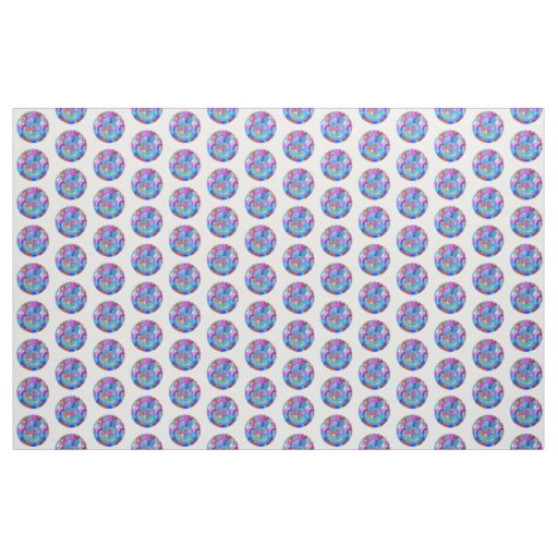 hippie groovy love circles fabric