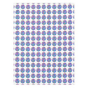 hippie groovy love circles tablecloth