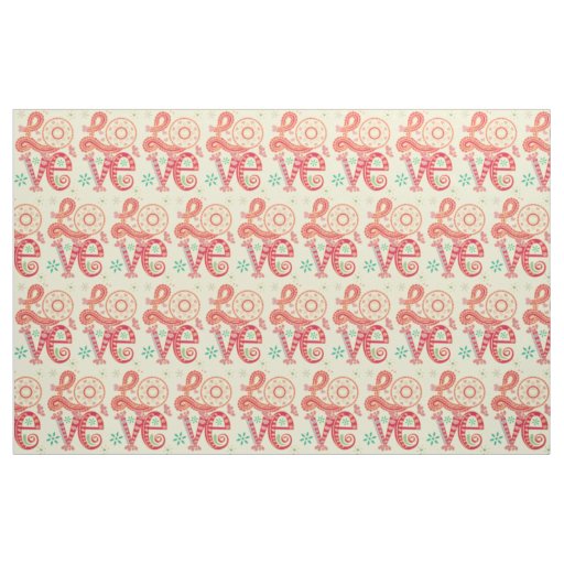 Hippie Groovy Love Sign Thunder_Cove  Fabric