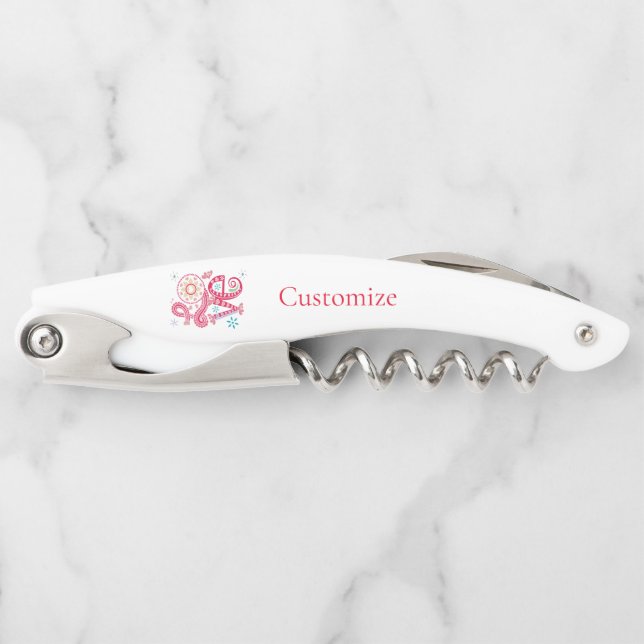 Hippie Groovy Love Sign Thunder_Cove Waiter's Corkscrew (Front)