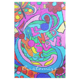 Hippie groovy love Thunder_Cove Gallery Wrap