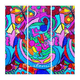 Hippie groovy love Thunder_Cove Triptych