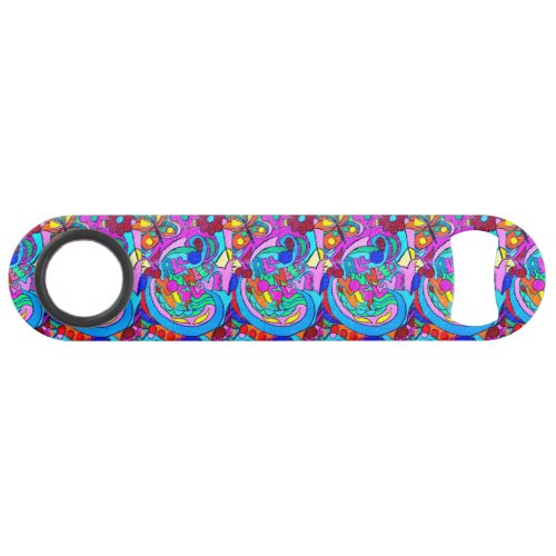 hippie groovy peace and love speed bottle opener
