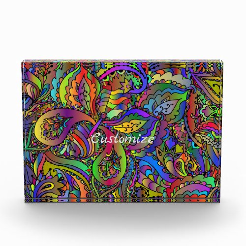Hippie Groovy Psychedelic Design Thunder_Cove  Acrylic Award